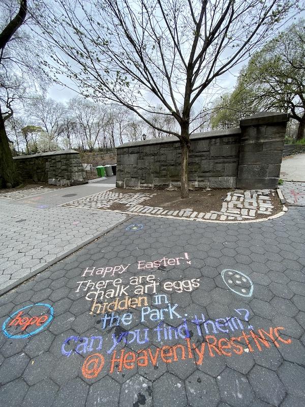 Chalk Art Easter Egg Hunt in Central Park