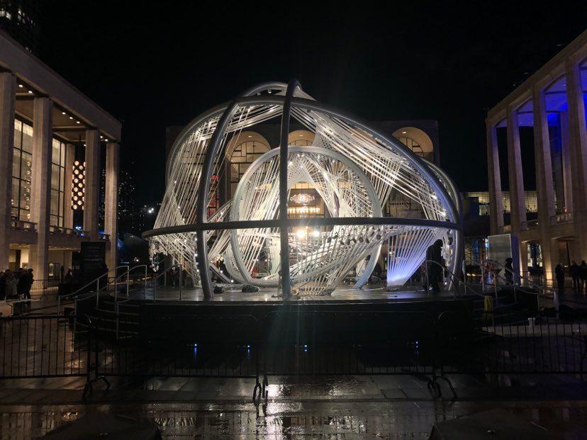 UPDATED PICS) A Spinning, Outer-Spacey Looking Sculpture in Lincoln Center  