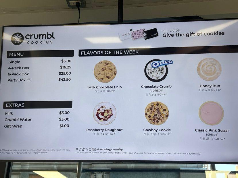 Order CRUMBL COOKIES - Phoenix, AZ Menu Delivery [Menu & Prices]